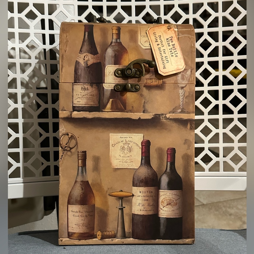 Decorative Wine Bottle Box with Handle